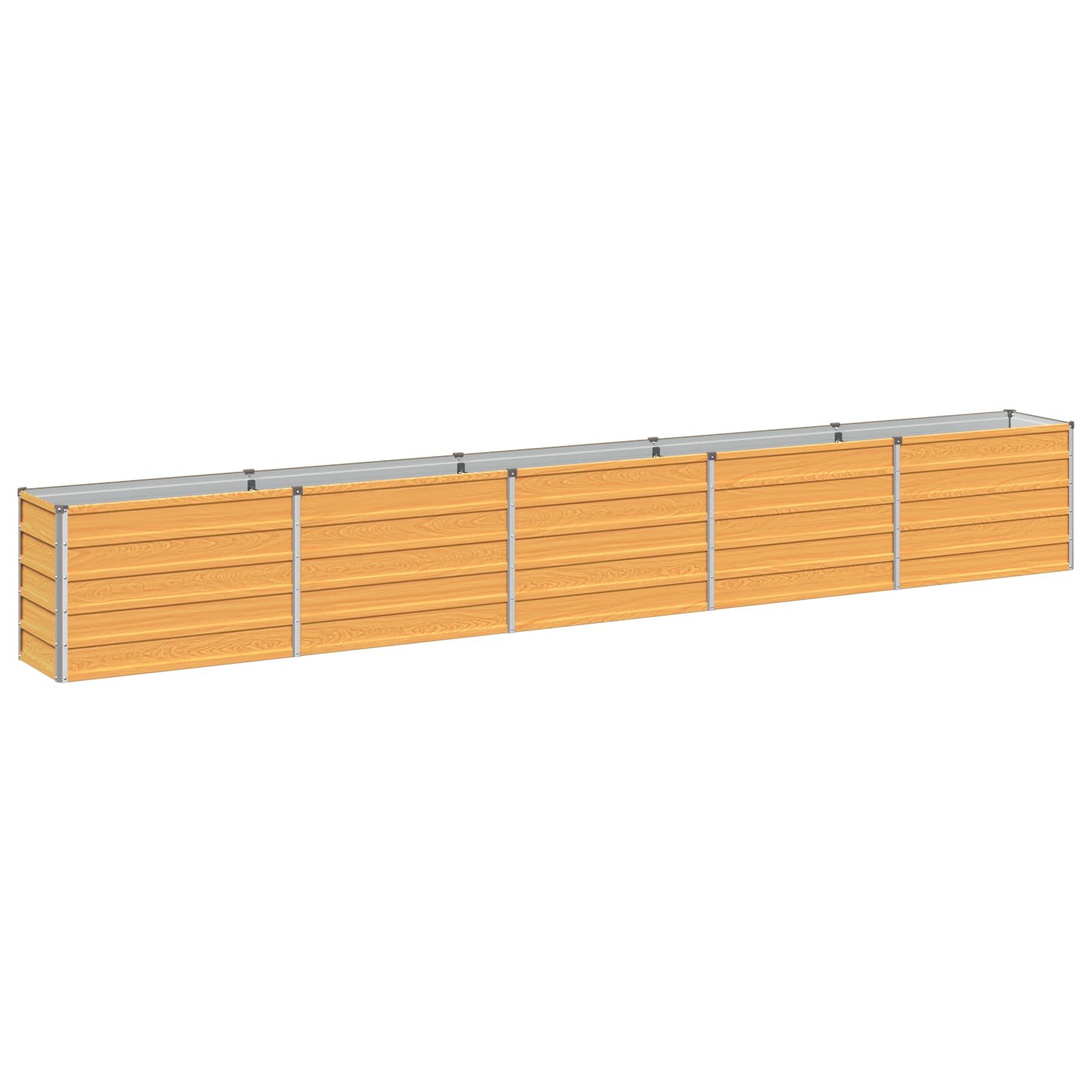 vidaXL Вдигната леха за градина Натурално 400 x 40 x 55 см