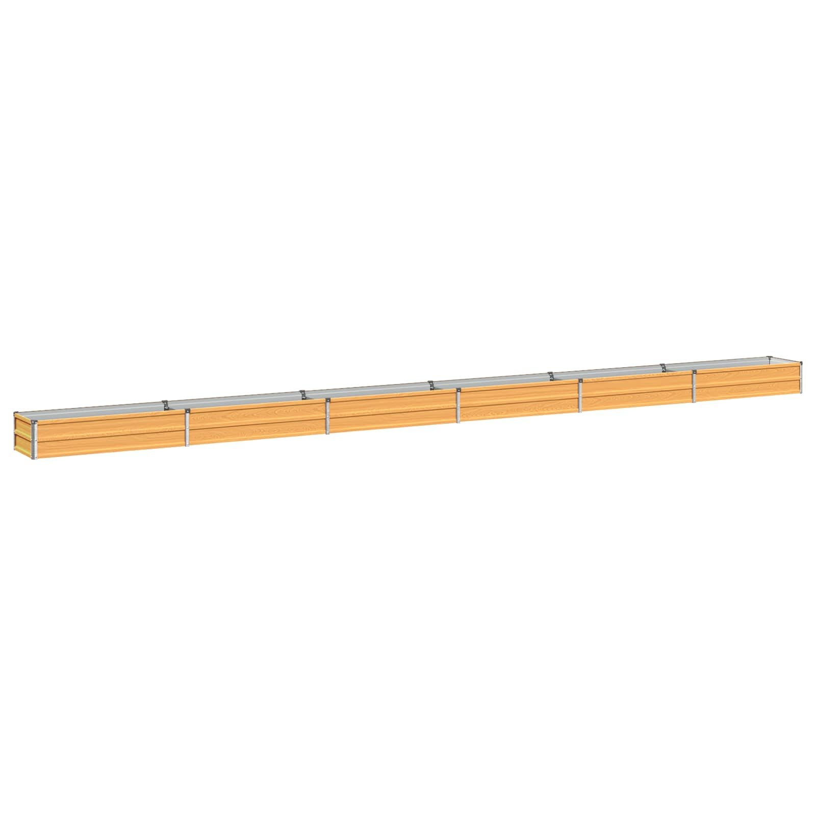 vidaXL Вдигната леха за градина Натурално 600 x 40 x 24 см