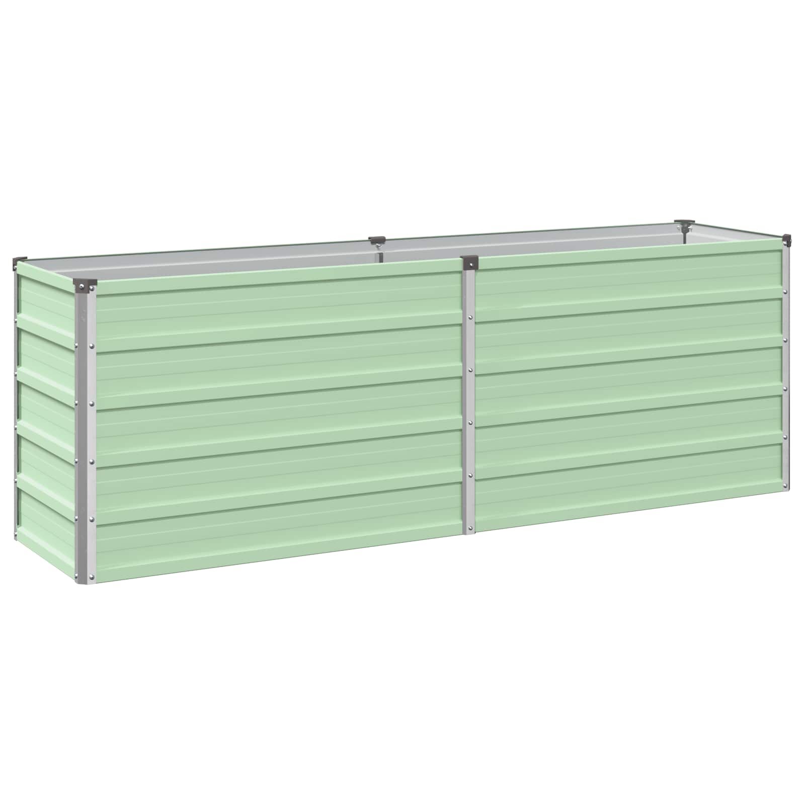 vidaXL Вдигната леха за градина Пастелно зелено 160 x 40 x 55 см