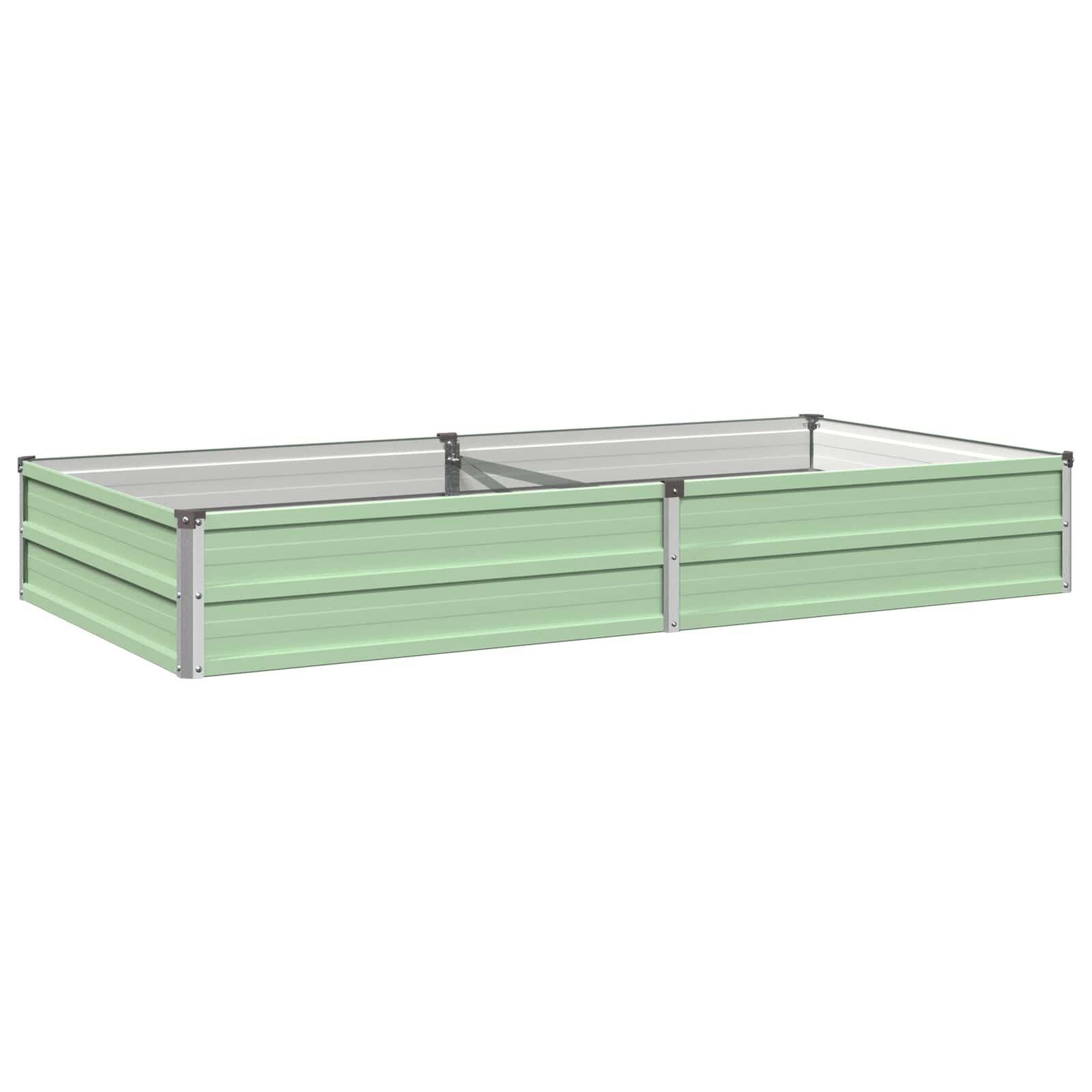 vidaXL Вдигната леха за градина Пастелно зелено 160 x 80 x 24 см