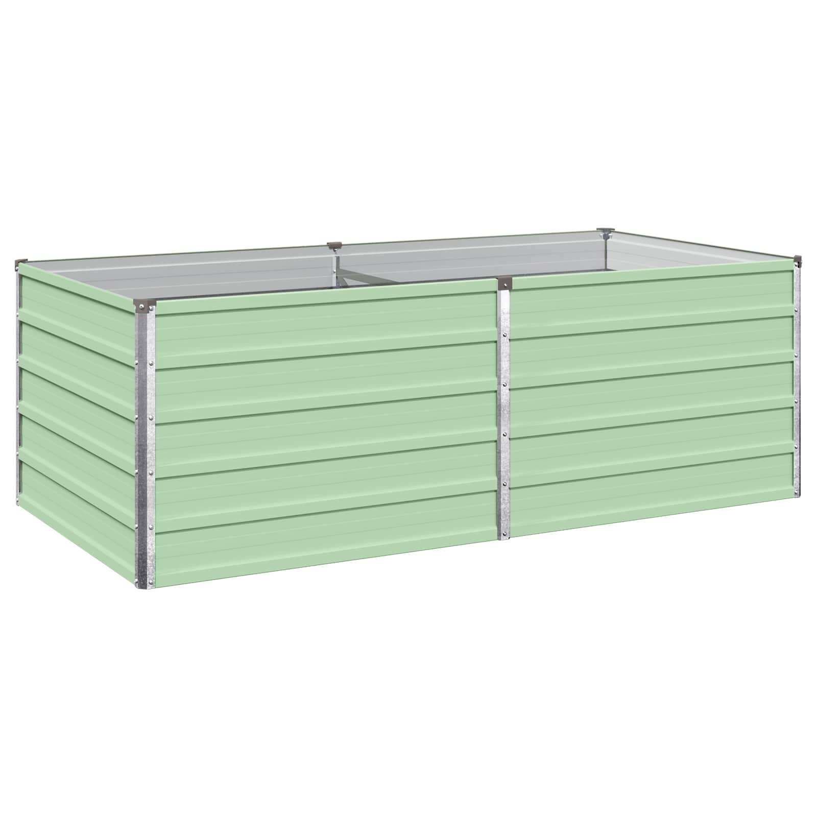 vidaXL Вдигната леха за градина Пастелно зелено 160 x 80 x 55 см