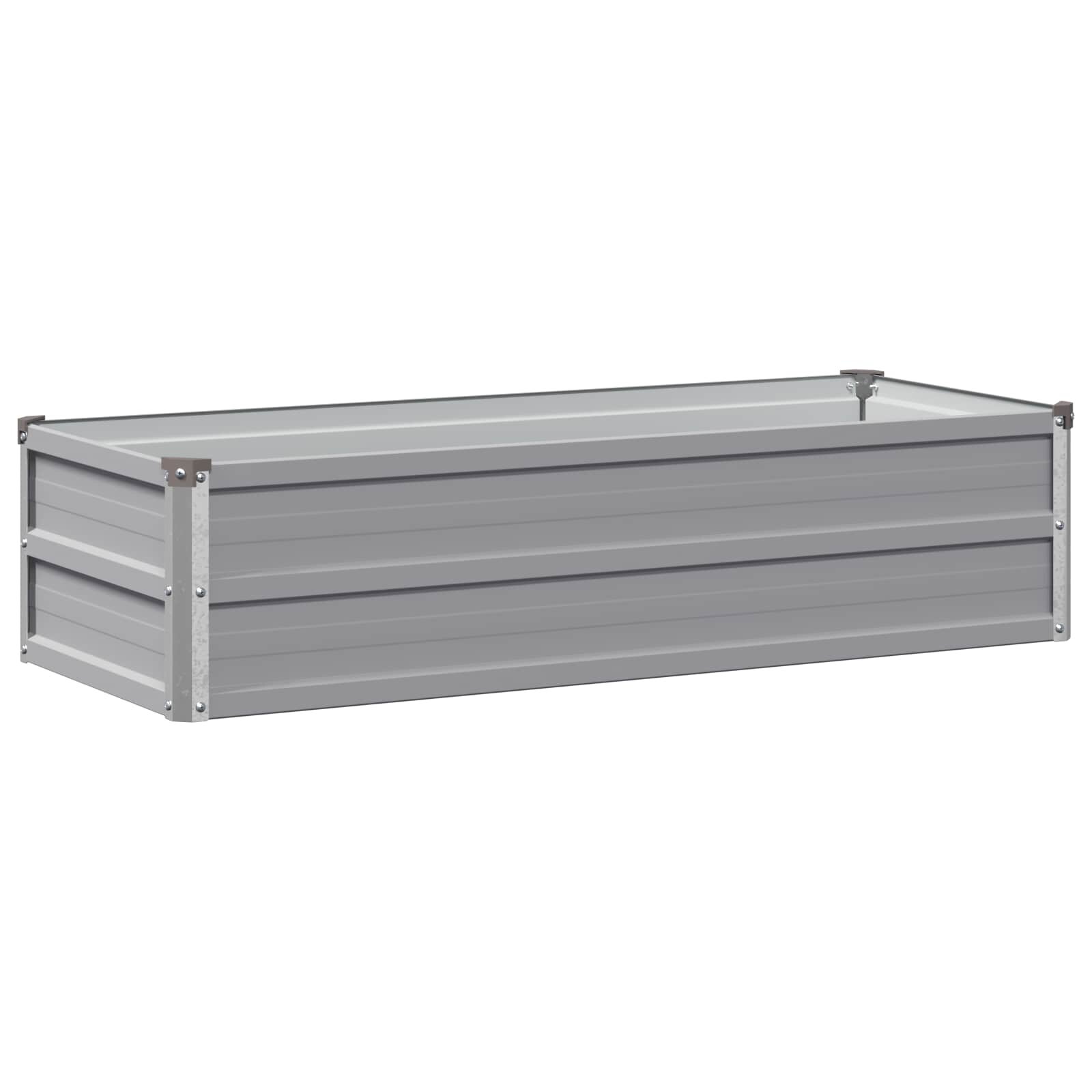 vidaXL Вдигната леха за градина Сиво 100 x 40 x 24 см
