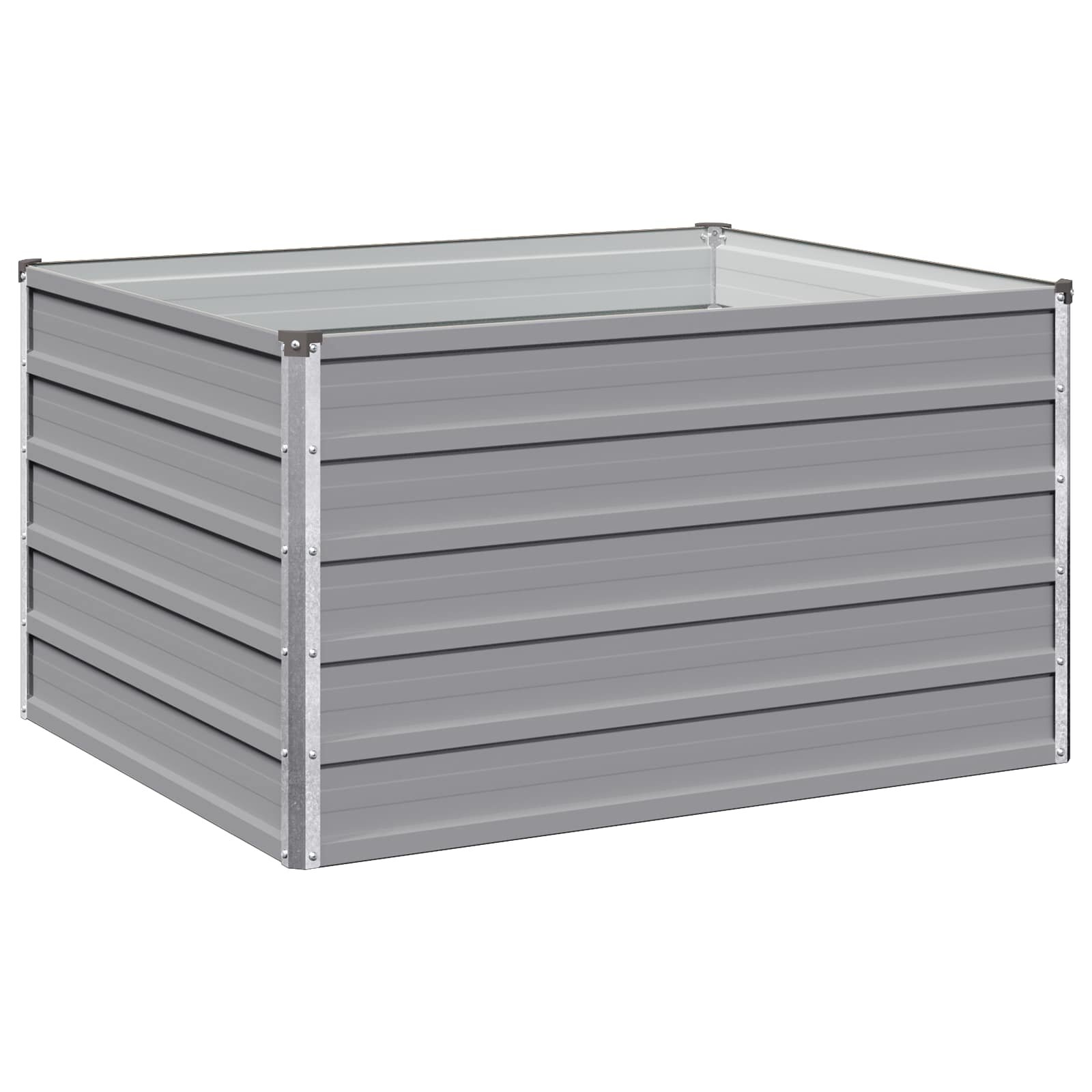 vidaXL Вдигната леха за градина Сиво 100 x 80 x 55 см