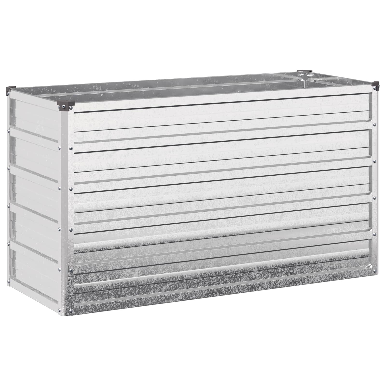 vidaXL Вдигната леха за градина Сребристо 100 x 40 x 55 cm оцинкован