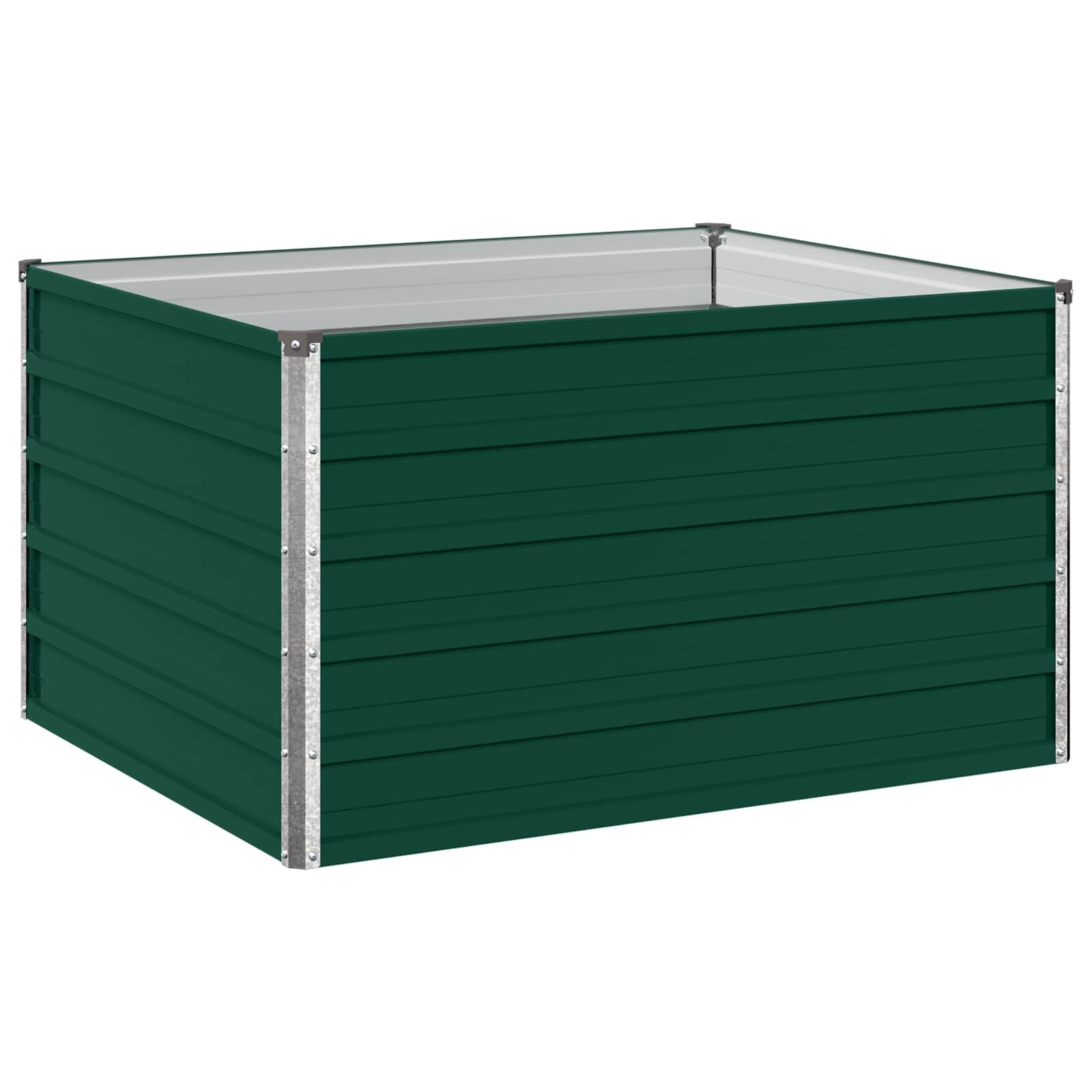 vidaXL Вдигната леха за градина Зелено 100 x 80 x 55 см