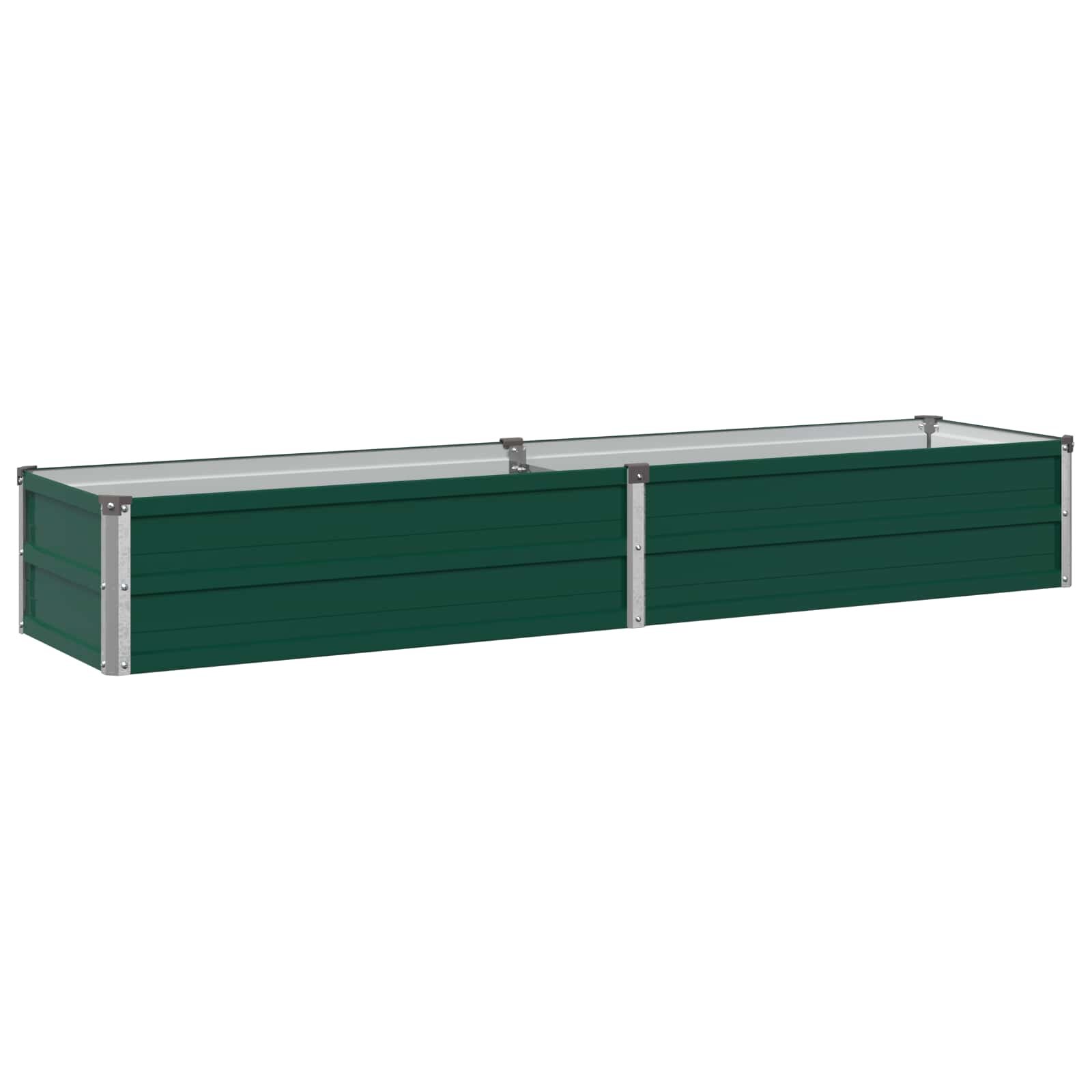 vidaXL Вдигната леха за градина Зелено 160 x 40 x 24 см