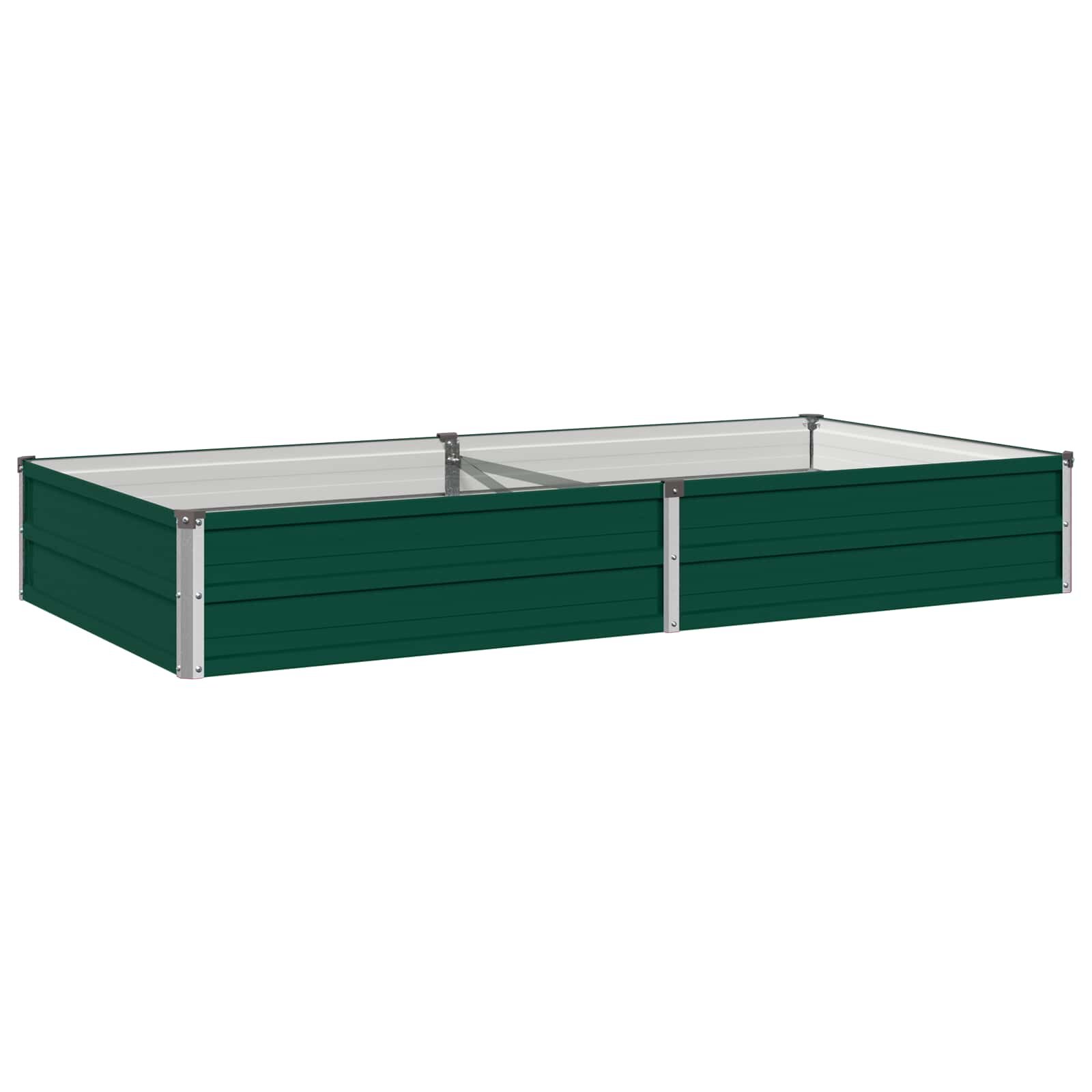 vidaXL Вдигната леха за градина Зелено 160 x 80 x 24 см