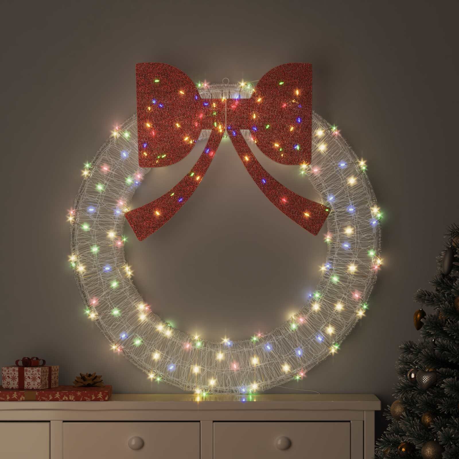 vidaXL Венец 150 LED светодиода Многоцветен 120 cm Акрил