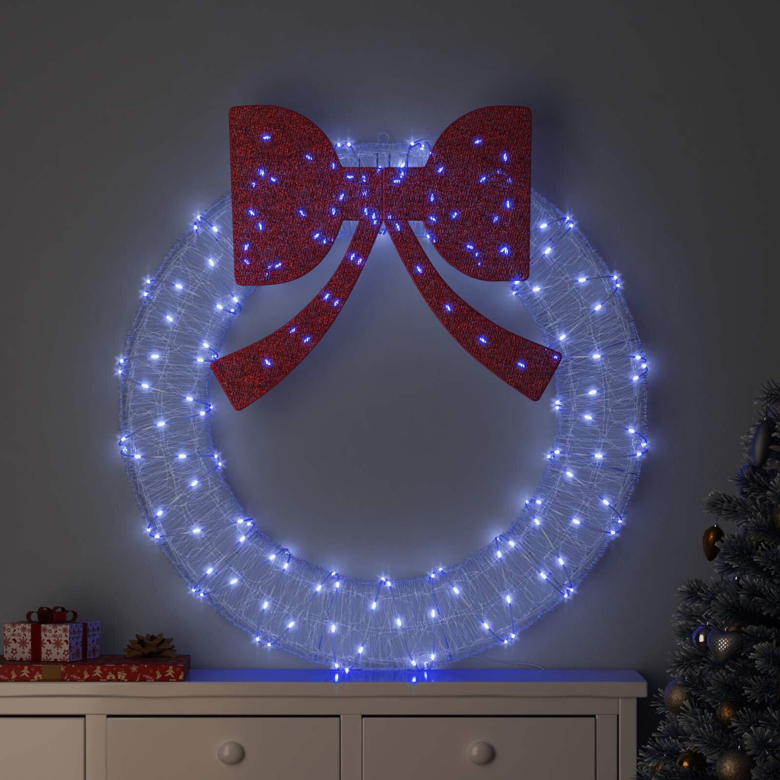 vidaXL Венец 150 LED светодиода Синьо 120 cm Акрил
