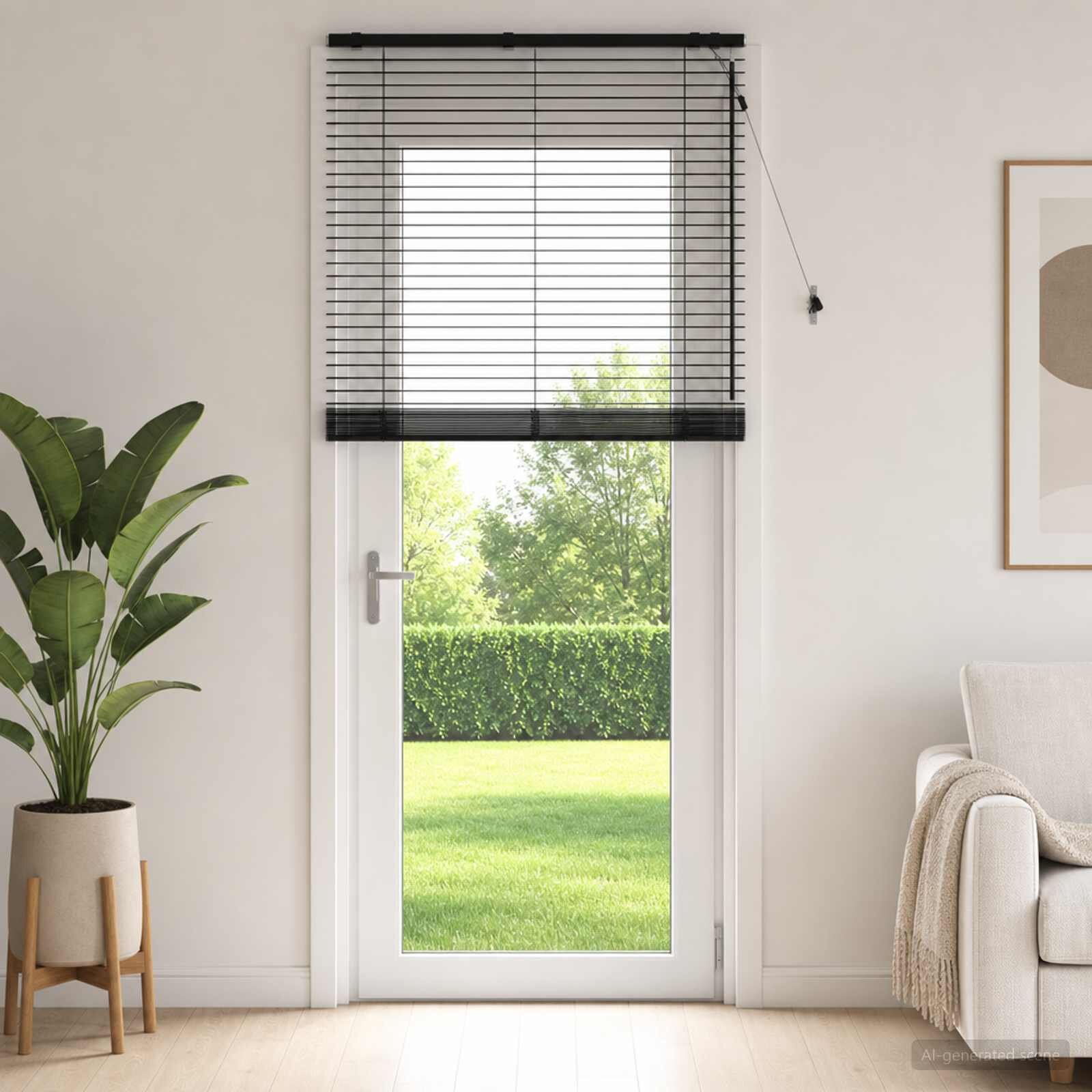 vidaXL Венецианска щора Черно 105 x 250 cm 35 mm