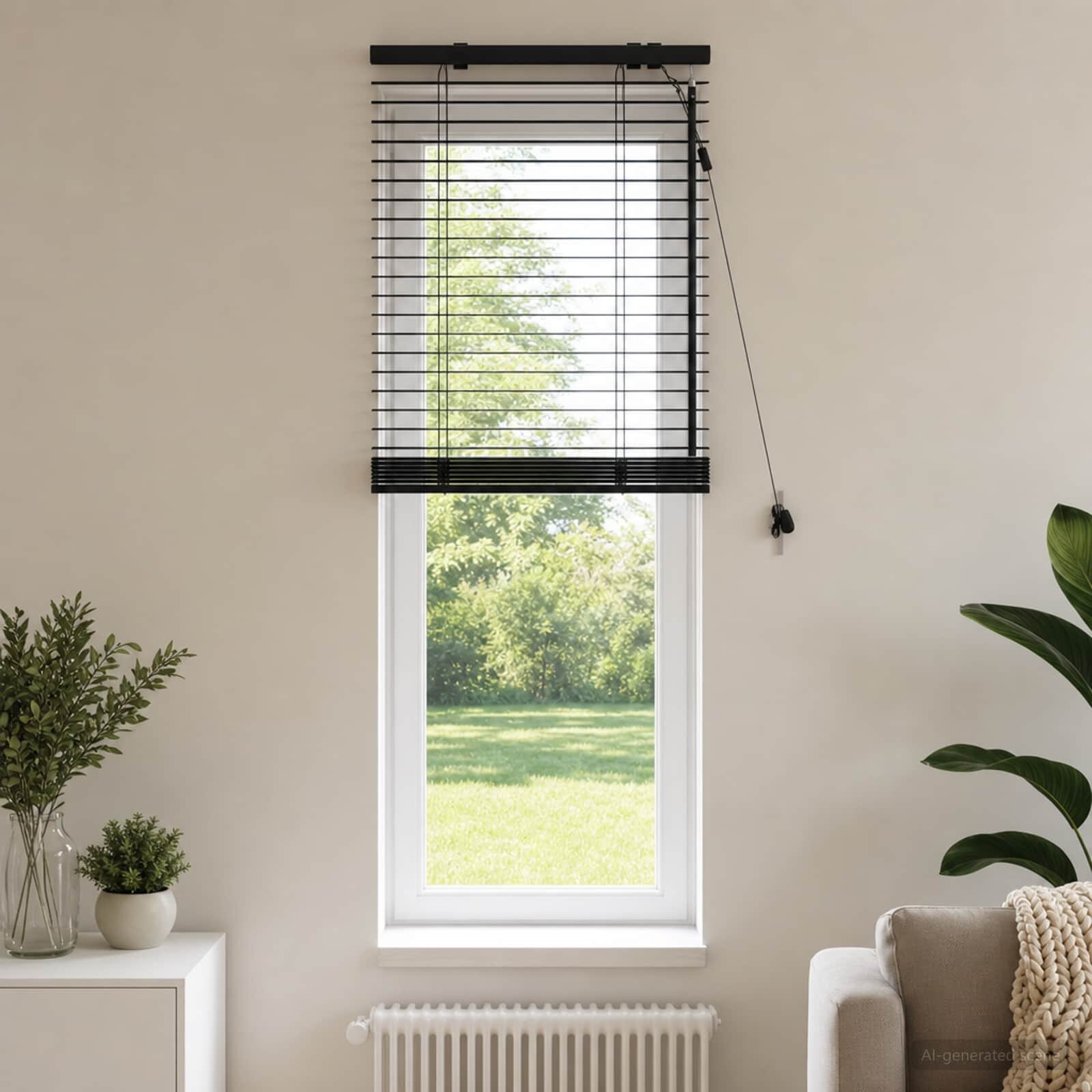 vidaXL Венецианска щора Черно 60 x 130 cm 35 mm