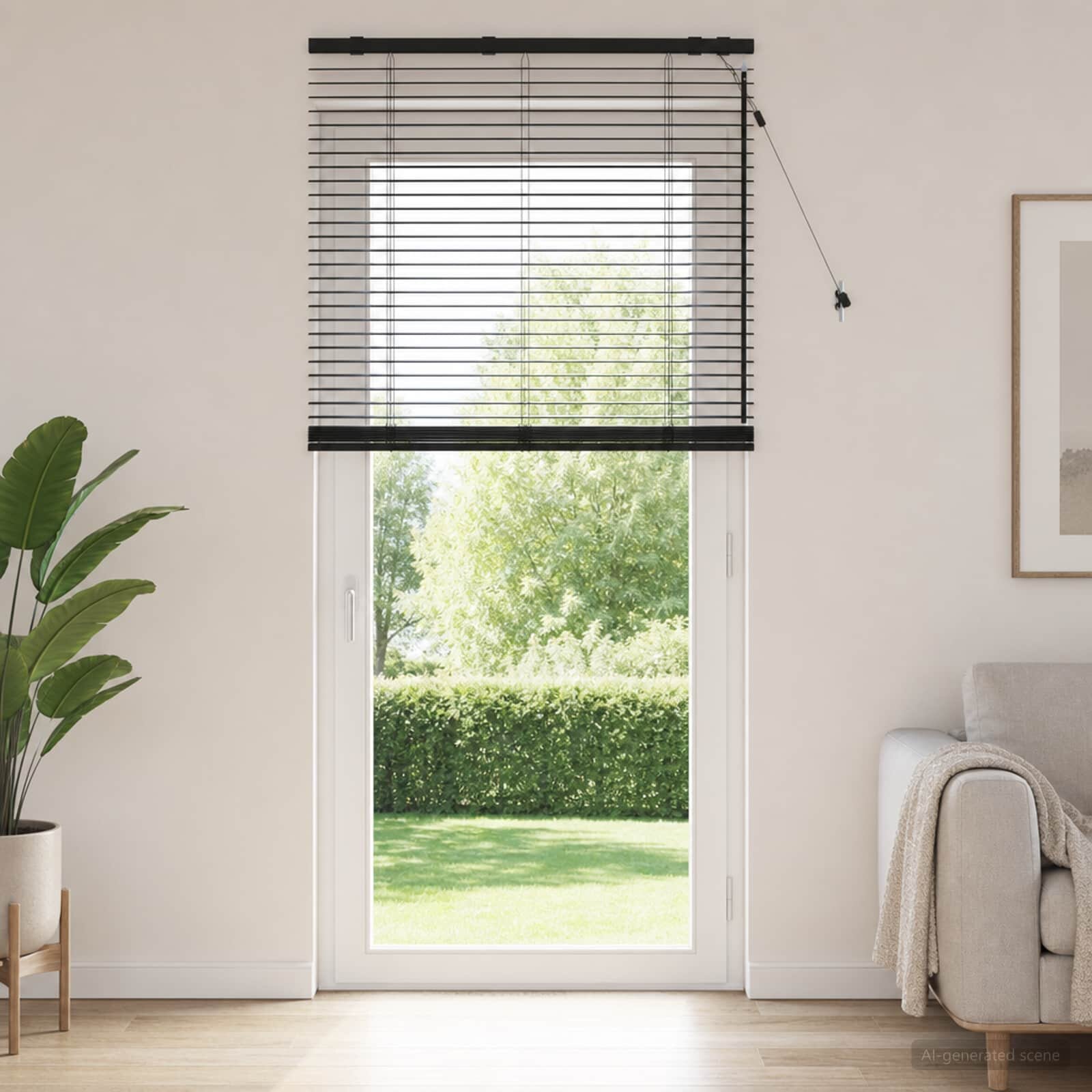 vidaXL Венецианска щора Черно 85 x 250 cm 35 mm