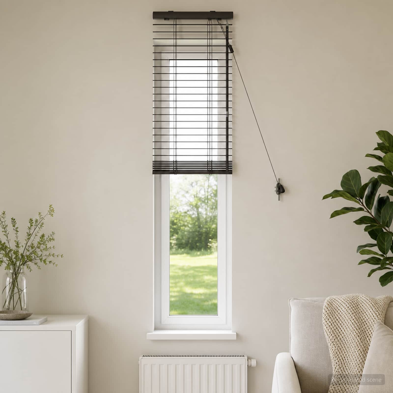 vidaXL Венецианска щора Тъмен кафяв 50 x 160 см 35 mm