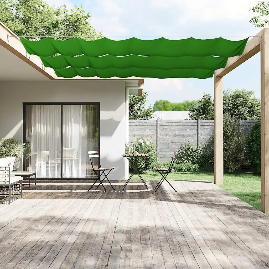 vidaXL Вертикален сенник светлозелен 100x600 см оксфорд плат