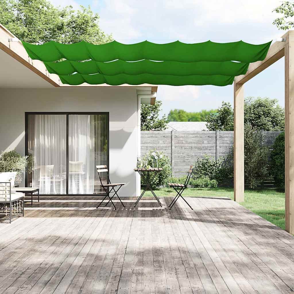 vidaXL Вертикален сенник светлозелен 60x360 см оксфорд плат