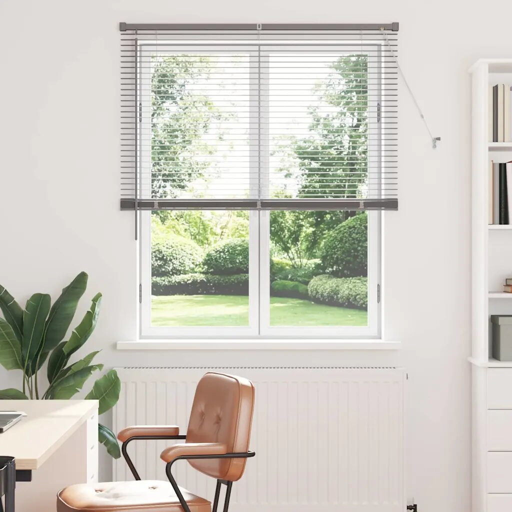 vidaXL Вертикални щори Сребристо 175 x 120 см Алуминий