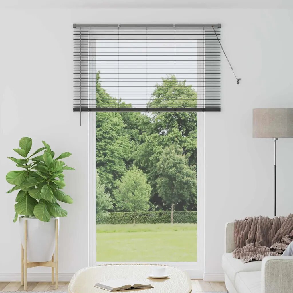 vidaXL Вертикални щори Тъмносиво 220 x 130 см Алуминий
