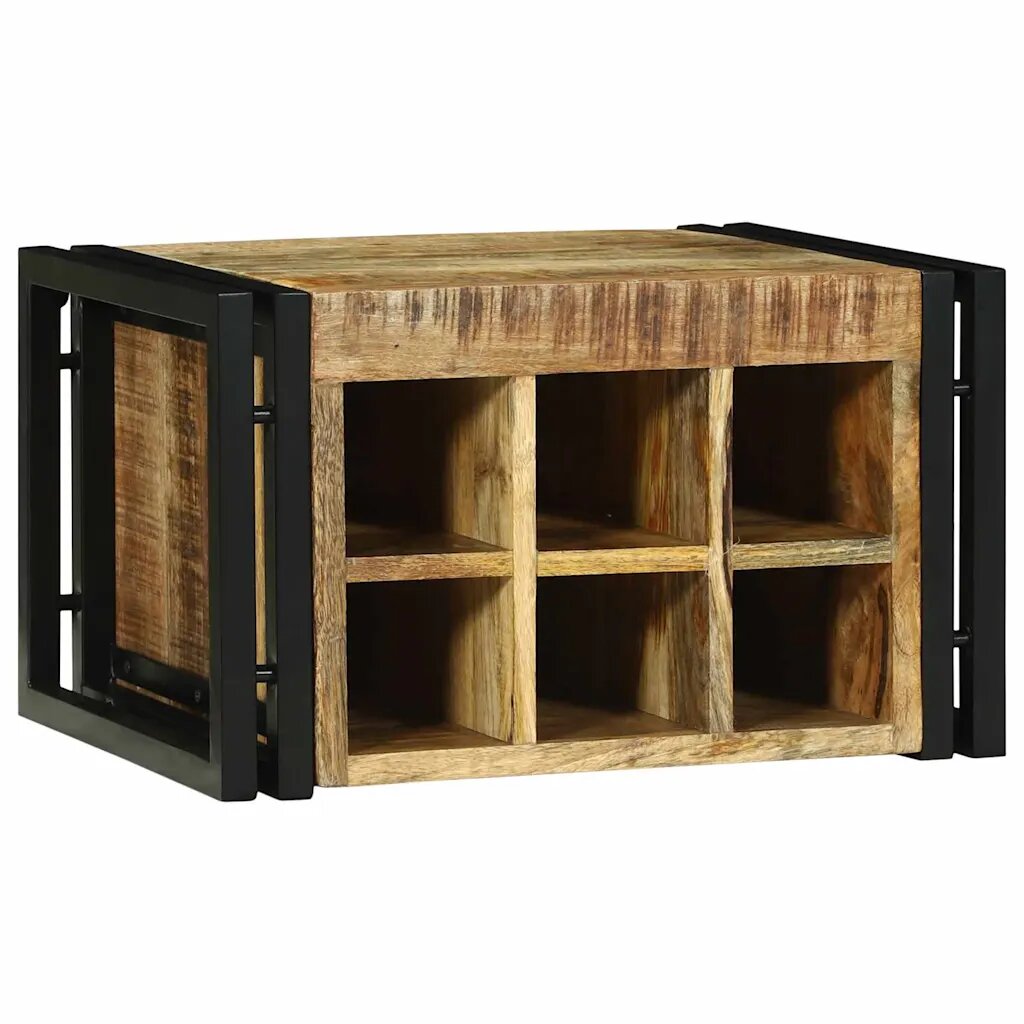 vidaXL Винен рафт 2 бр. 46 x 35 x 275 см Солидно мангово дърво