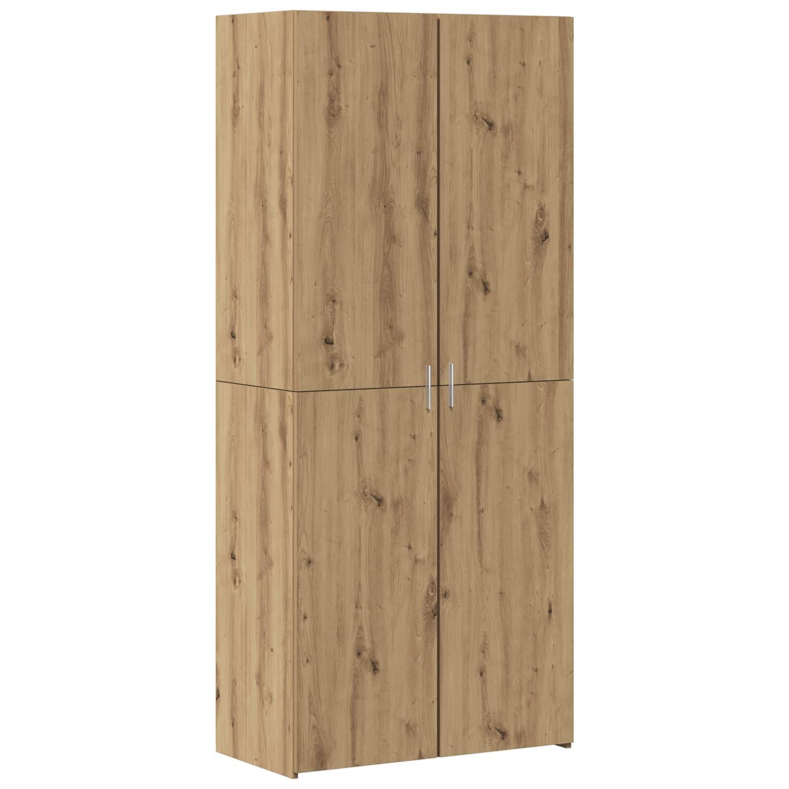 vidaXL Висок шкаф 2 бр. Дъб 80 x 42 x 185 см
