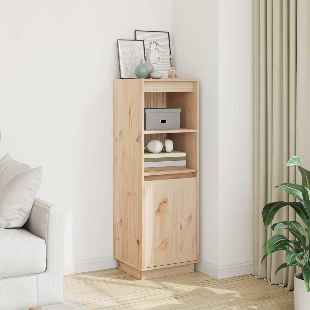 vidaXL Висок шкаф 37x34x110 см борово дърво масив