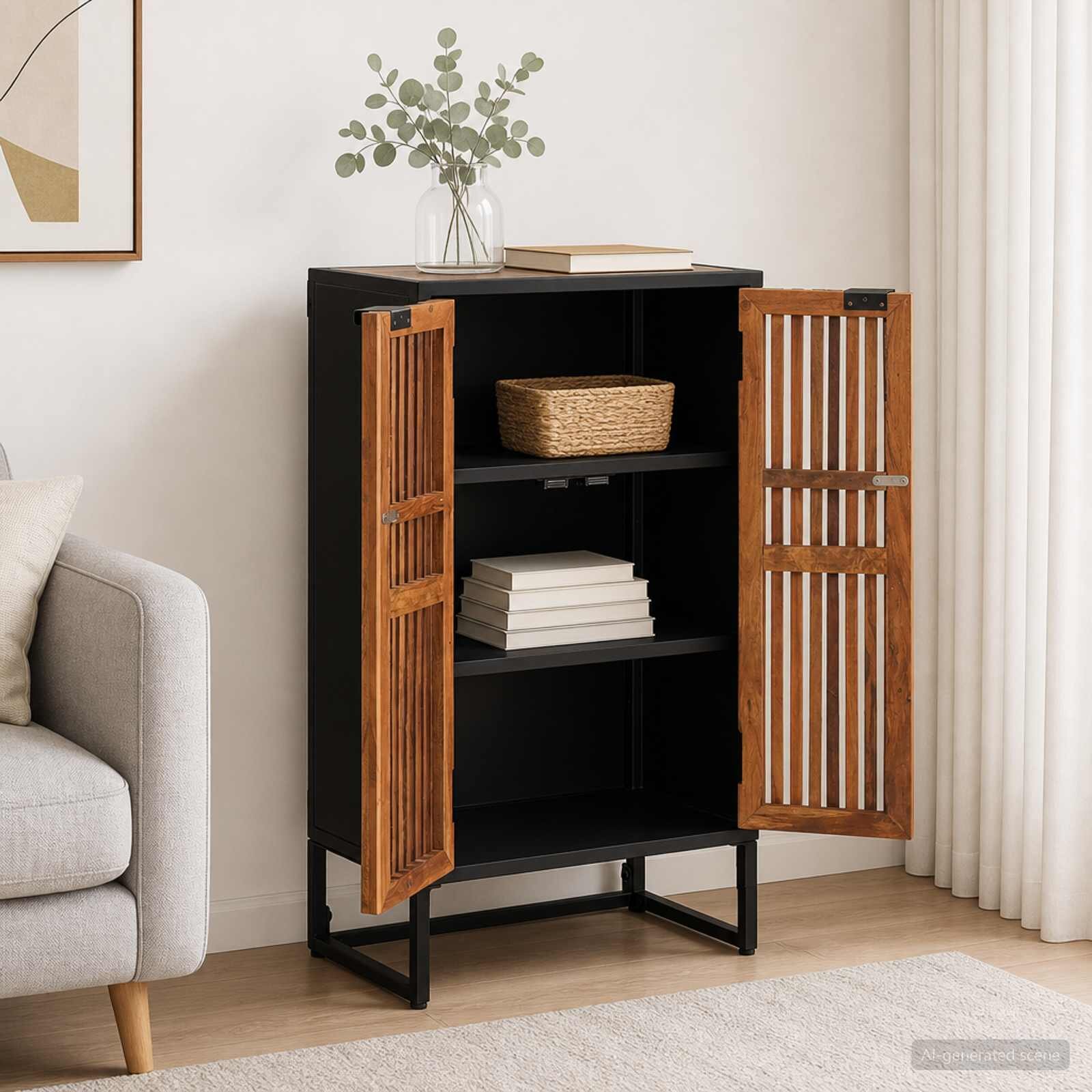 vidaXL Висок шкаф 53 x 30 x 95 см