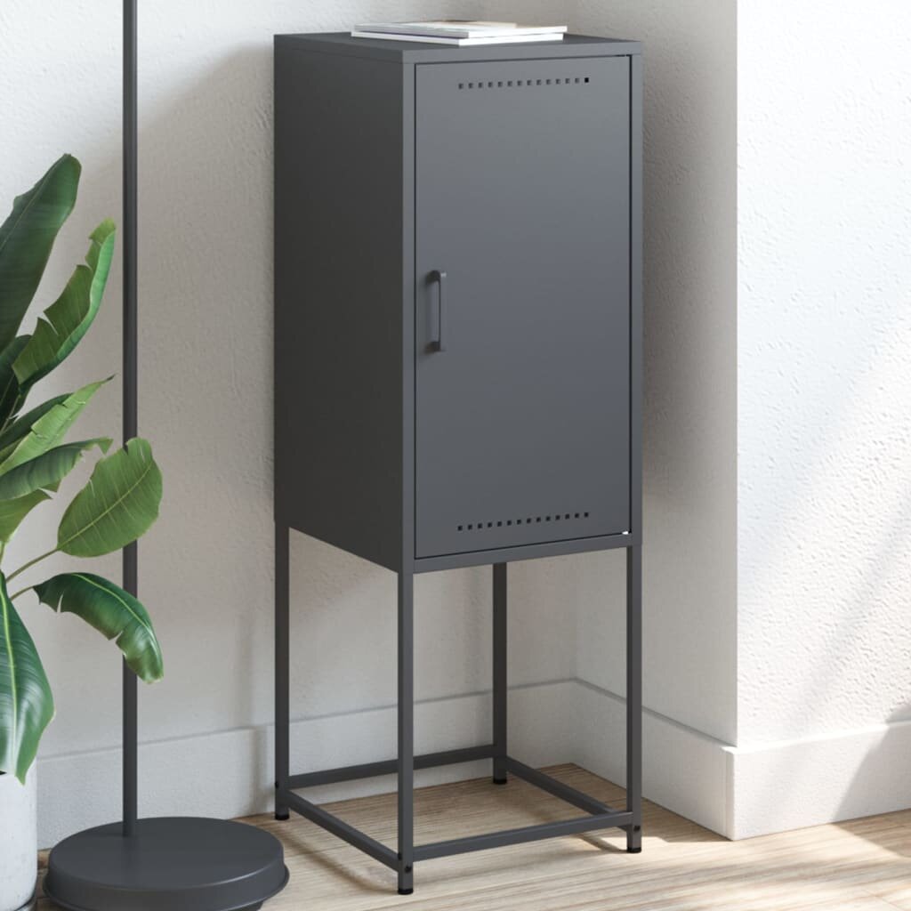 vidaXL Висок шкаф антрацит 36x39x107 см стомана