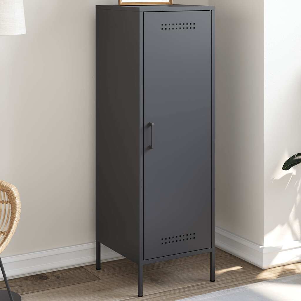 vidaXL Висок шкаф антрацит 36x39x113 см стомана