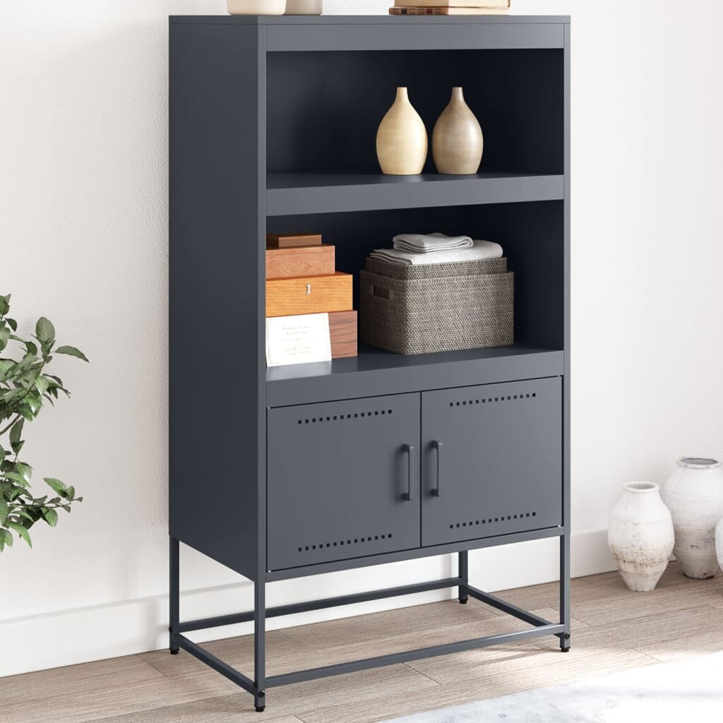 vidaXL Висок шкаф антрацит 685x385x1235 см стомана