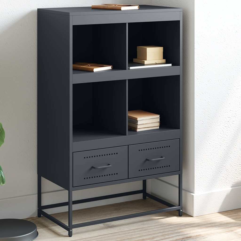 vidaXL Висок шкаф антрацит 68x39x1115 см стомана