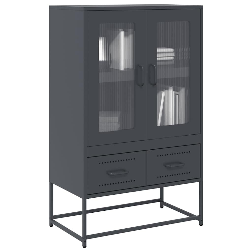 vidaXL Висок шкаф антрацит 68x39x1115 см стомана