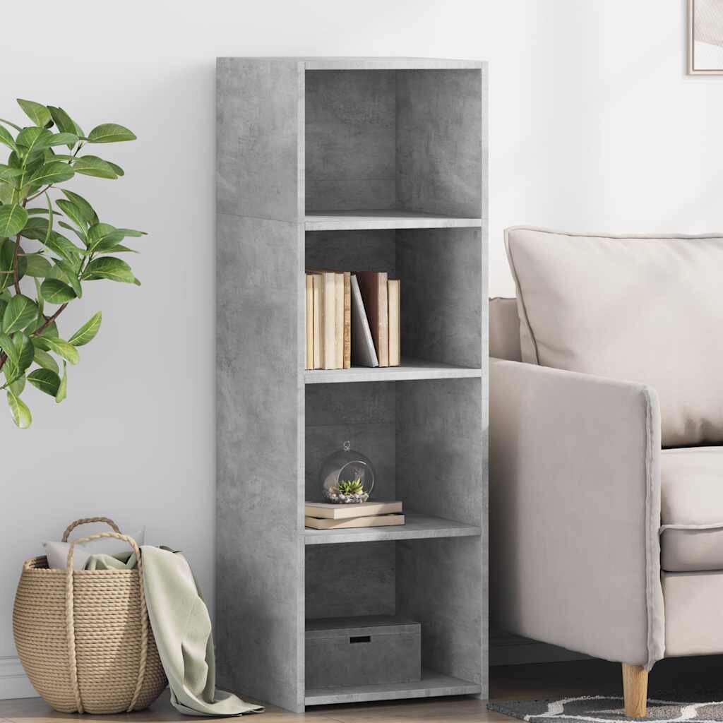 vidaXL Висок шкаф бетонно сив 40x41x124 см инженерно дърво