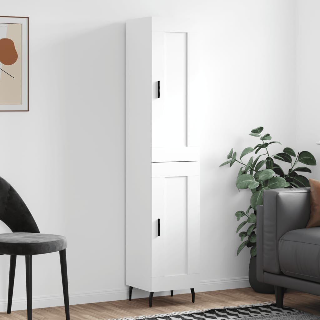 vidaXL Висок шкаф бял 345x34x180 см инженерно дърво