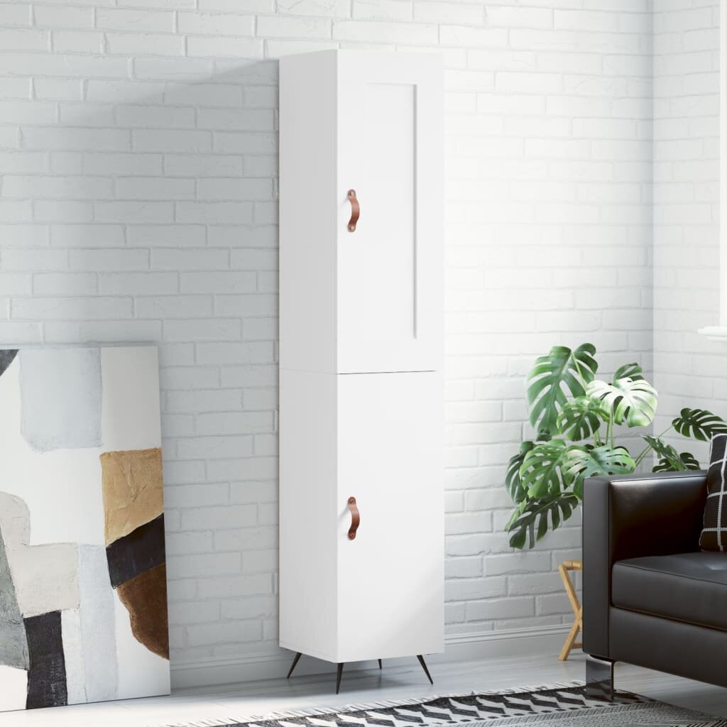 vidaXL Висок шкаф бял 345x34x180 см инженерно дърво