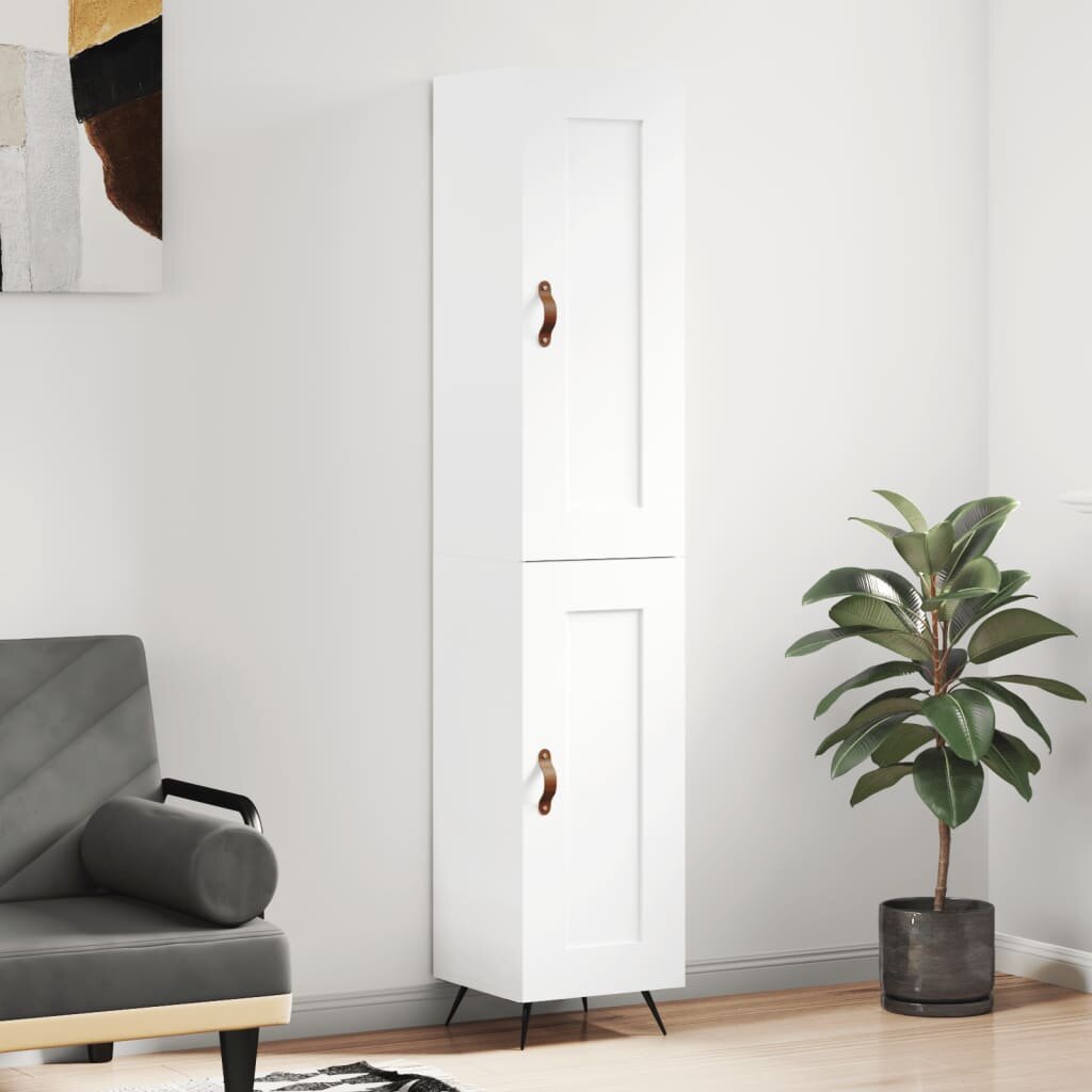 vidaXL Висок шкаф бял 345x34x180 см инженерно дърво