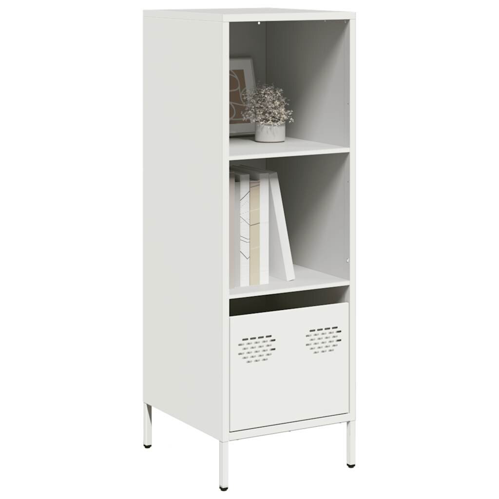 vidaXL Висок шкаф бял 35x39x1035 см стомана