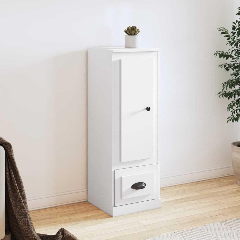 vidaXL Висок шкаф бял 36x355x1035 см инженерно дърво