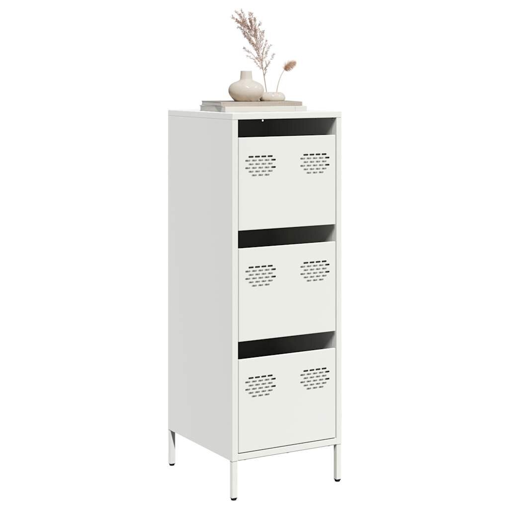 vidaXL Висок шкаф бял 39x35x1035 см стомана