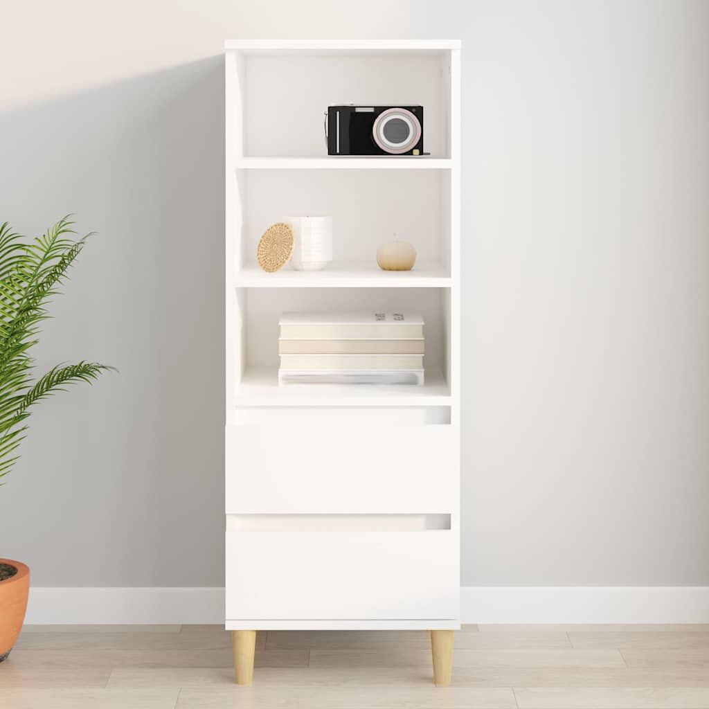 vidaXL Висок шкаф бял 40x36x110 см инженерно дърво