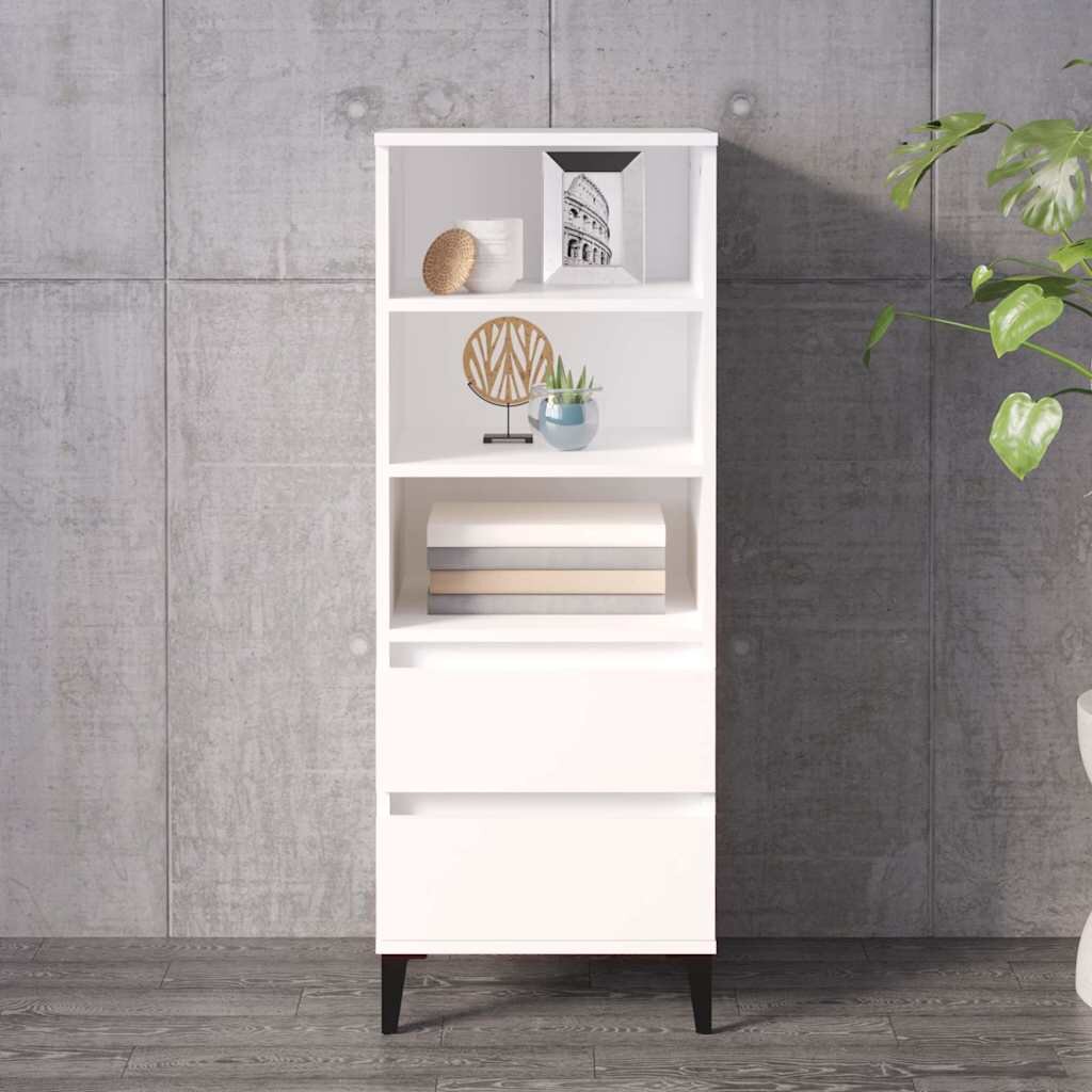 vidaXL Висок шкаф бял 40x36x110 см инженерно дърво