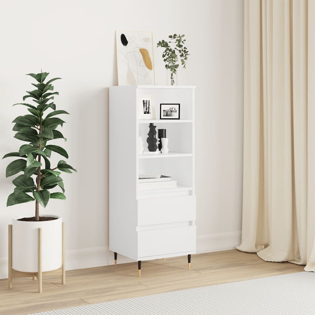vidaXL Висок шкаф бял 40x36x110 см инженерно дърво