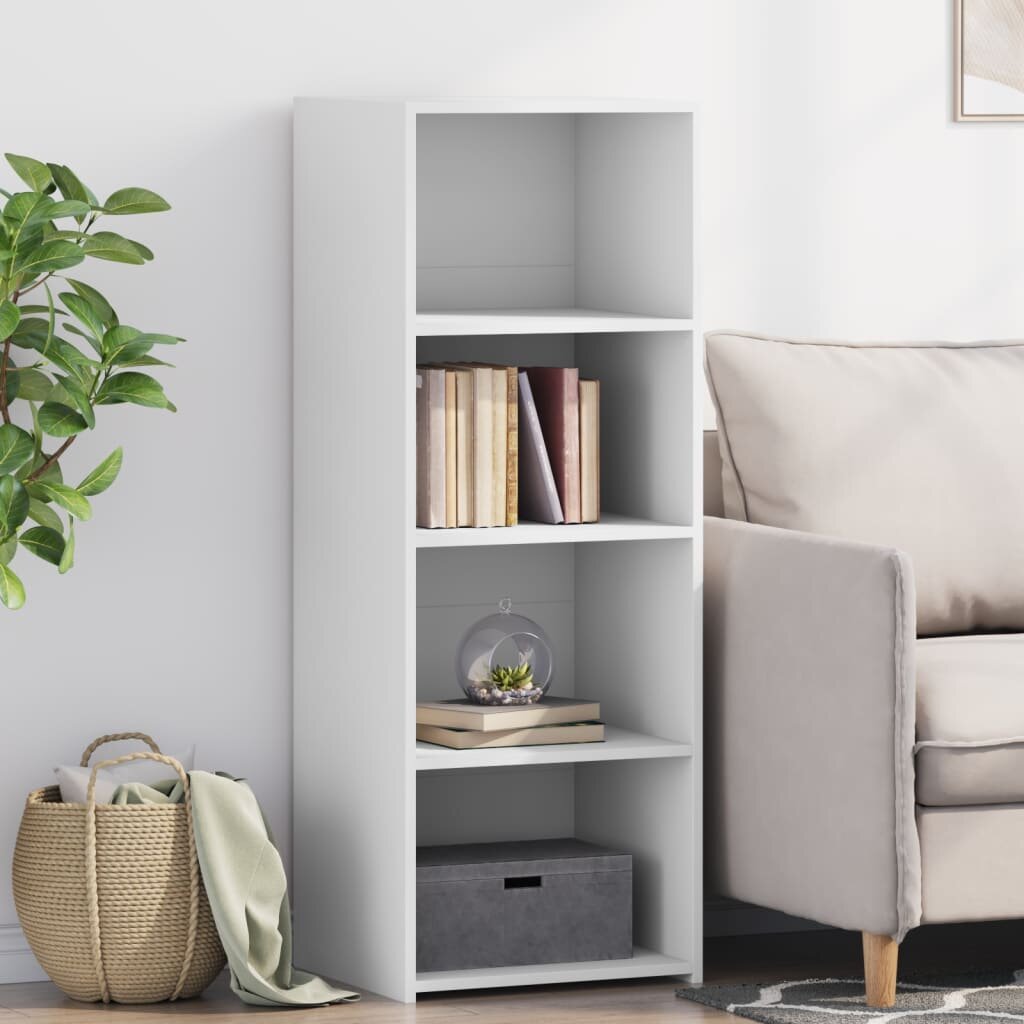 vidaXL Висок шкаф бял 45x41x124 см инженерно дърво
