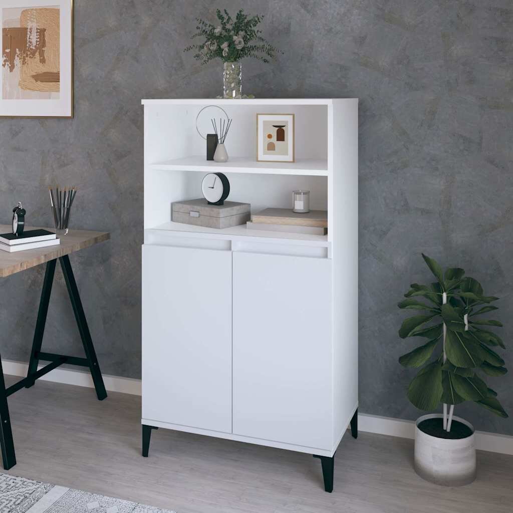 vidaXL Висок шкаф бял 60x36x110 см инженерно дърво
