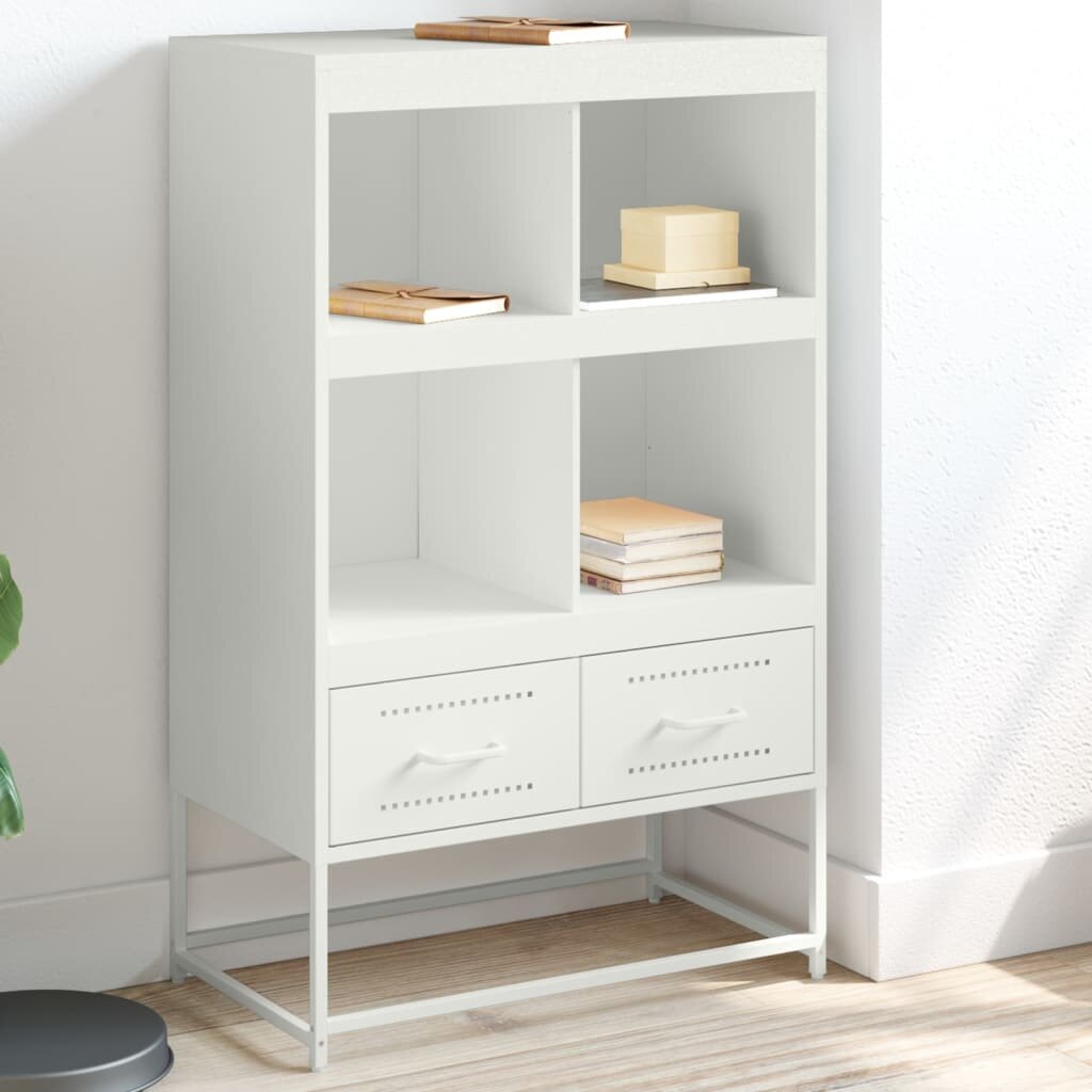 vidaXL Висок шкаф бял 68x39x1115 см стомана