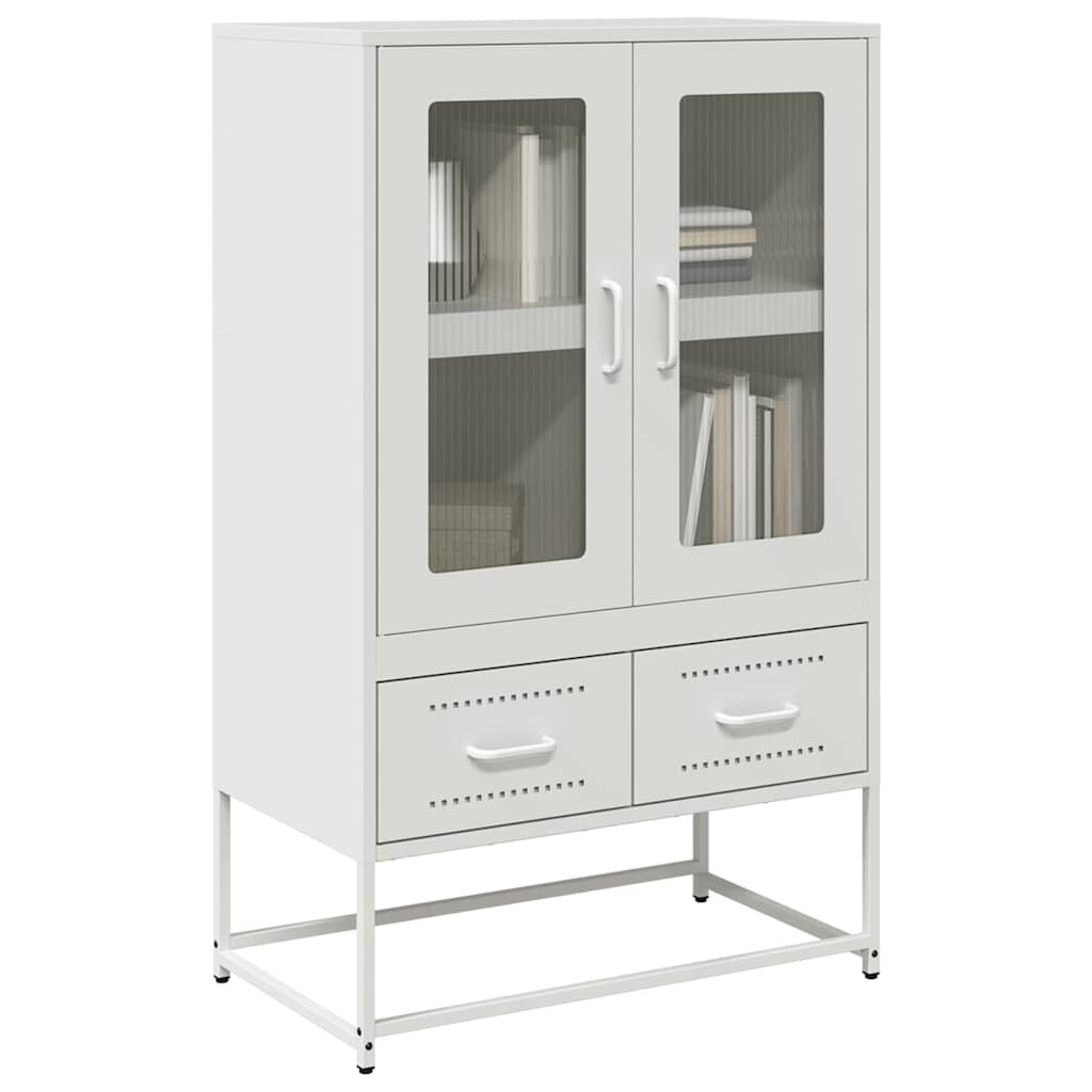 vidaXL Висок шкаф бял 68x39x1115 см стомана