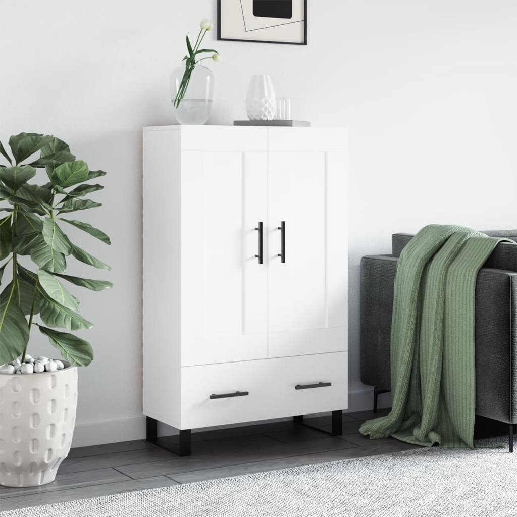 vidaXL Висок шкаф бял 695x31x115 см инженерно дърво