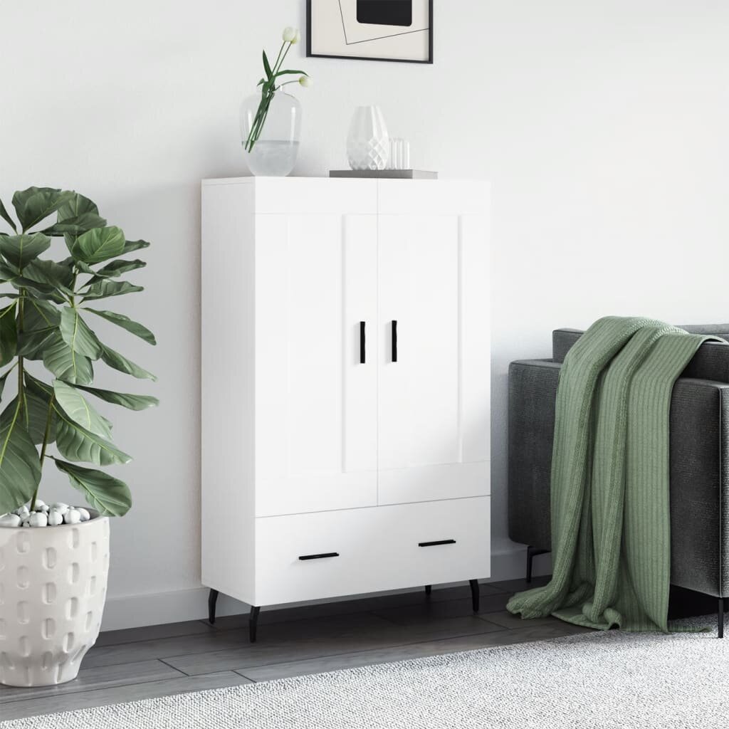 vidaXL Висок шкаф бял 695x31x115 см инженерно дърво