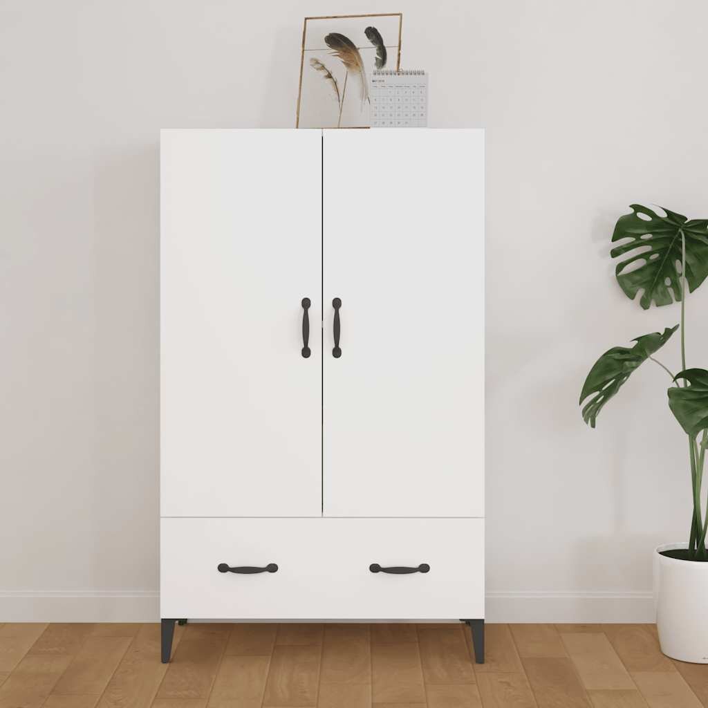 vidaXL Висок шкаф бял 70x31x115 см инженерно дърво