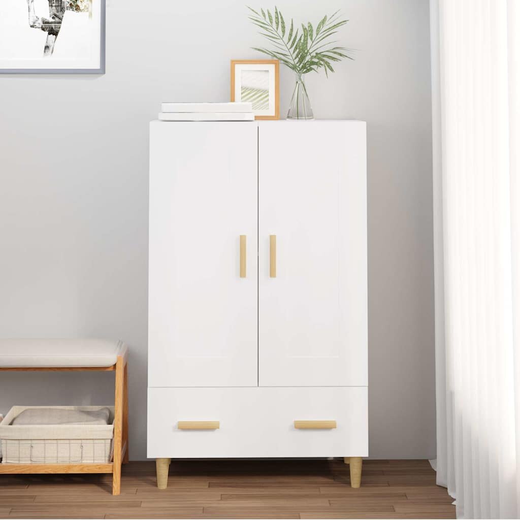 vidaXL Висок шкаф бял 70x31x115 см инженерно дърво