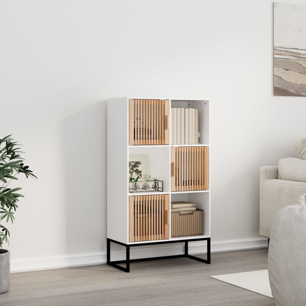 vidaXL Висок шкаф бял 70x35x125 см инженерно дърво