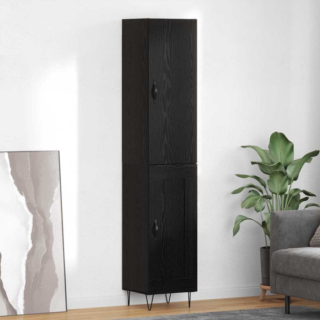 vidaXL Висок шкаф Черния дъб 345 x 34 x 90 см Инженерна дървесина